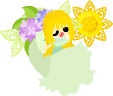 Sevimli bir kız ve ortanca