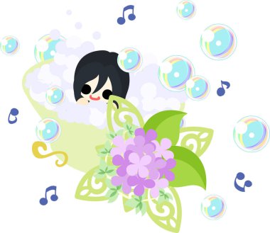 Sevimli bir kız ve ortanca