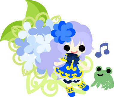 Sevimli bir kız ve ortanca