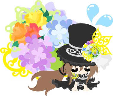 Sevimli bir kız ve ortanca