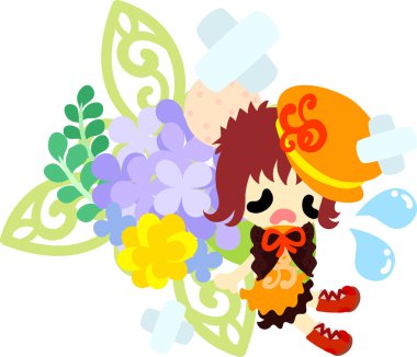 Sevimli bir kız ve ortanca