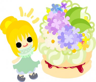 Sevimli bir kız ve ortanca