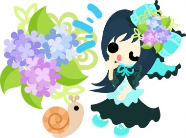 Sevimli bir kız ve ortanca