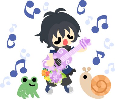 Sevimli bir kız ve ortanca