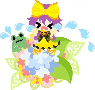 Sevimli bir kız ve ortanca