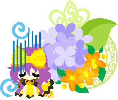 Sevimli bir kız ve ortanca