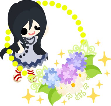 Sevimli bir kız ve ortanca