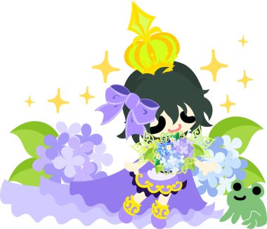 Sevimli bir kız ve ortanca