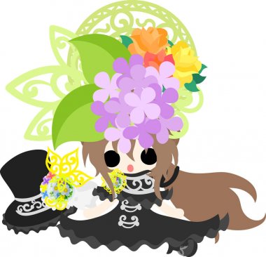 Sevimli bir kız ve ortanca