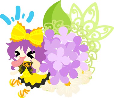 Sevimli bir kız ve ortanca