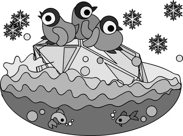 Иллюстрация зимы — стоковый вектор