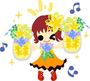 Yıldız nesneleri şirin illüstrasyon