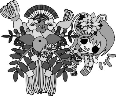 Kimono (Japon tarzı kumaş şık kızlarda)