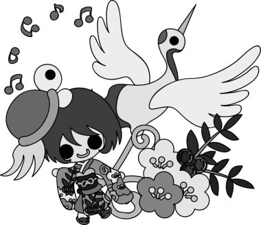 Kimono (Japon tarzı kumaş şık kızlarda)