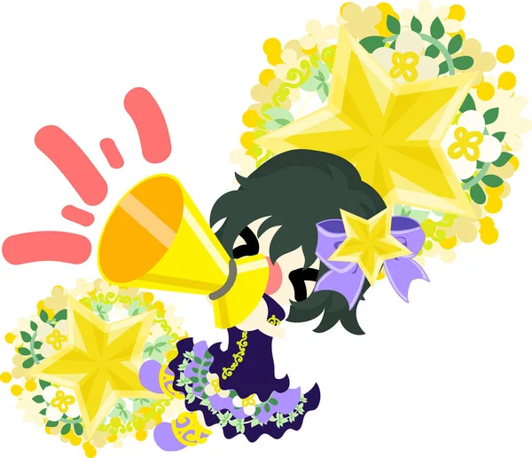 Yıldız nesneleri şirin illüstrasyon