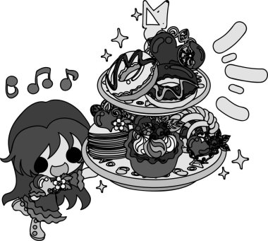 Çikolatalı tatlılar, tatlı çizim