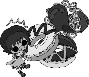 Çikolatalı tatlılar, tatlı çizim