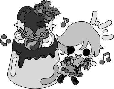 Çikolatalı tatlılar, tatlı çizim