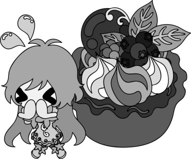 Çikolatalı tatlılar, tatlı çizim