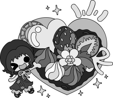 Çikolatalı tatlılar, tatlı çizim