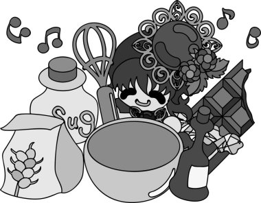 Çikolatalı tatlılar, tatlı çizim