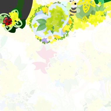 Sarı çiçek nesneleri çerçeve