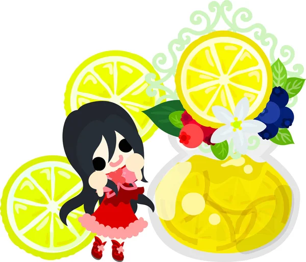 Лимони і дівчаток — стоковий вектор