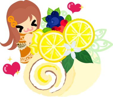 Limon ve kızlar çizimi