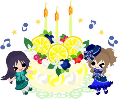 Limon ve kızlar çizimi