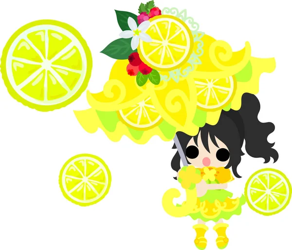 Limon ve kızlar çizimi
