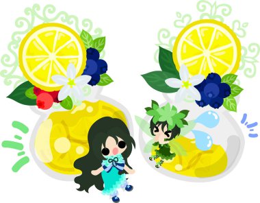 Sevimli bir kız ve bir sevimli peri