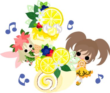 Sevimli bir kız ve bir sevimli peri