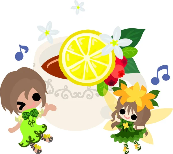 Sevimli bir kız ve bir sevimli peri