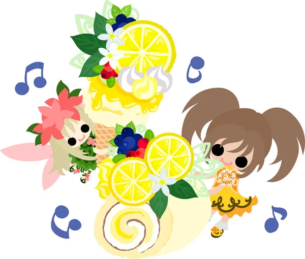 Sevimli bir kız ve bir sevimli peri