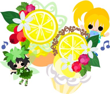 Sevimli bir kız ve bir sevimli peri