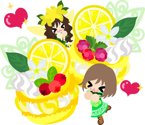 Sevimli bir kız ve bir sevimli peri