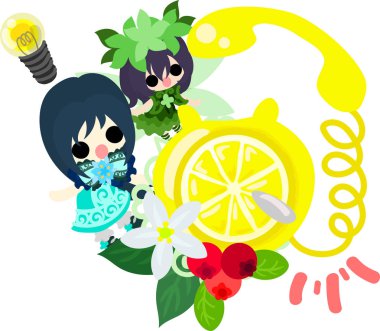 Sevimli bir kız ve bir sevimli peri