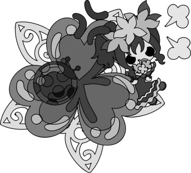 Yonca mücevher ve sevimli küçük kız