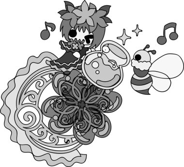 Yonca mücevher ve sevimli küçük kız