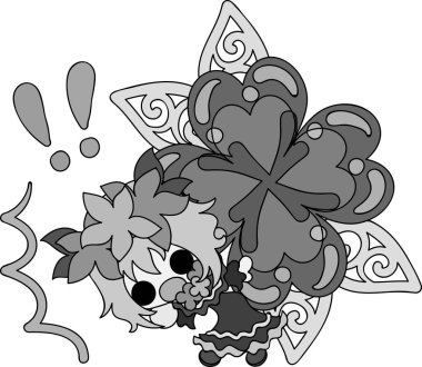 Yonca mücevher ve sevimli küçük kız