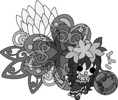 Yonca mücevher ve sevimli küçük kız