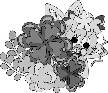 Yonca mücevher ve sevimli küçük kız