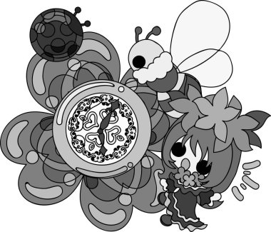 Yonca mücevher ve sevimli küçük kız