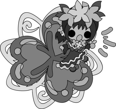 Yonca mücevher ve sevimli küçük kız