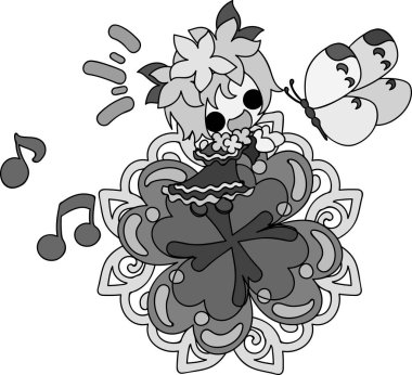 Yonca mücevher ve sevimli küçük kız