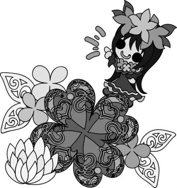 Yonca mücevher ve sevimli küçük kız