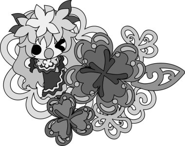 Yonca mücevher ve sevimli küçük kız