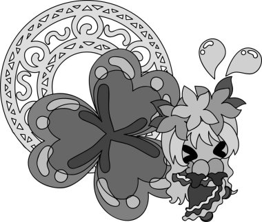 Yonca mücevher ve sevimli küçük kız