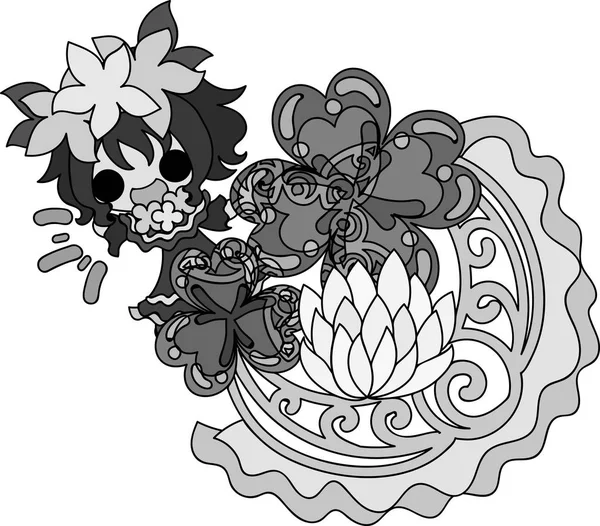 Yonca mücevher ve sevimli küçük kız