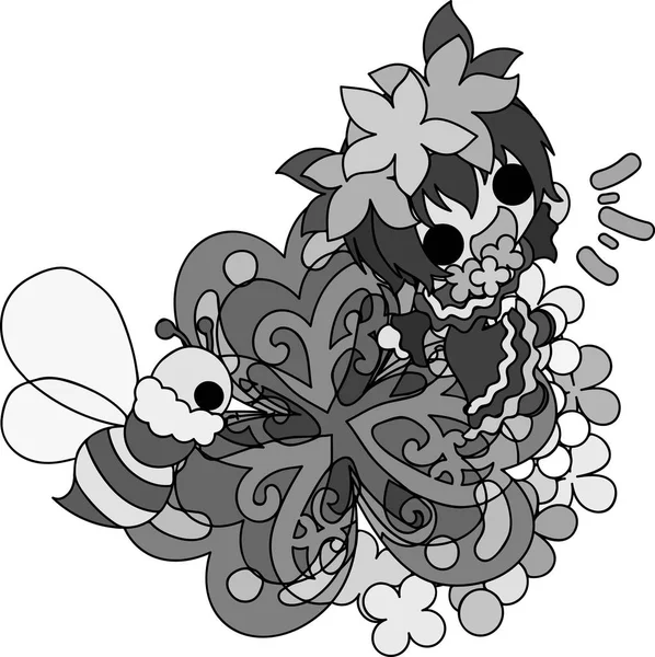 Yonca mücevher ve sevimli küçük kız